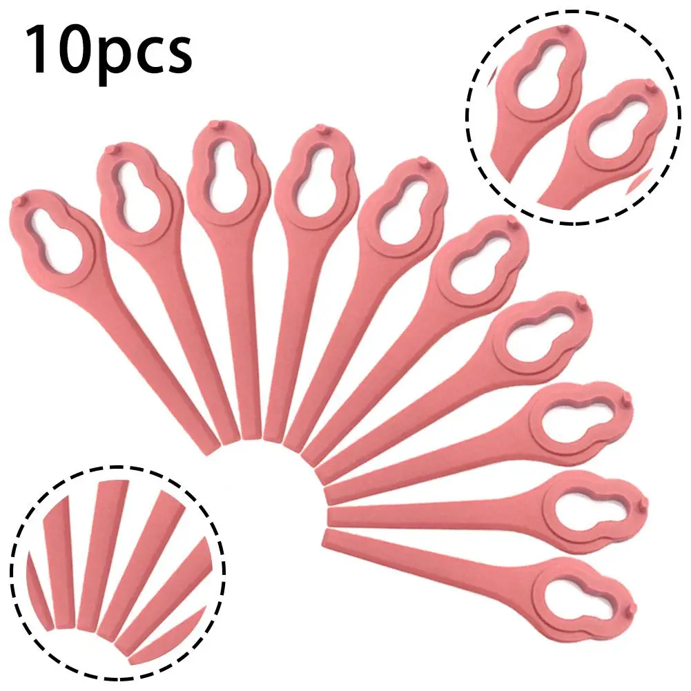 10 Pcs 85/95mm Mower Blades Plastic For Aldi Ferrex FAR 20-1 20V/40V Cordless Grass trimmer Garden Tools Accessories Lawn Mower Blades