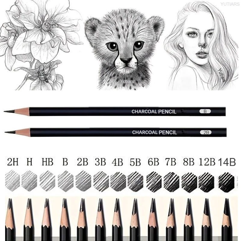 25 Pcs Drawing Sketching Coloring Set Drawing Pencils & Sketching Kit Art Tool Kit Professional Art Supplies Set - 2