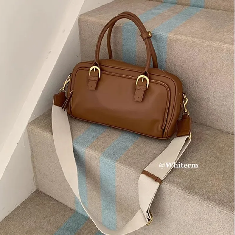 Handbags For Women Wide Shoulder Strap Bags Casual Leather Messenger Crossbody Bag Large Capacity Handbag Women's Bags