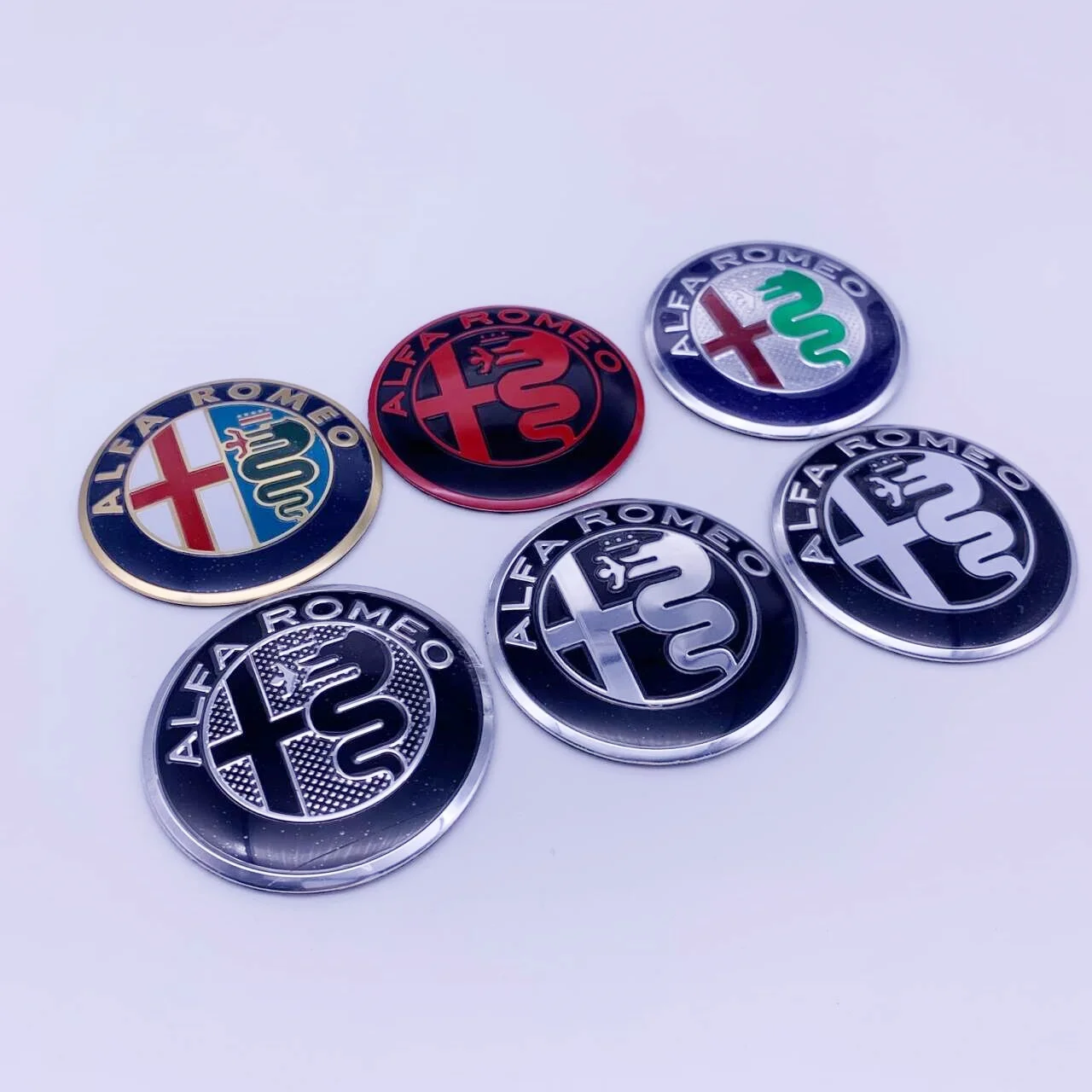 Premium Car Interior Sticker Set - Center Console Knob & Grill Emblem Covers (20 pcs)