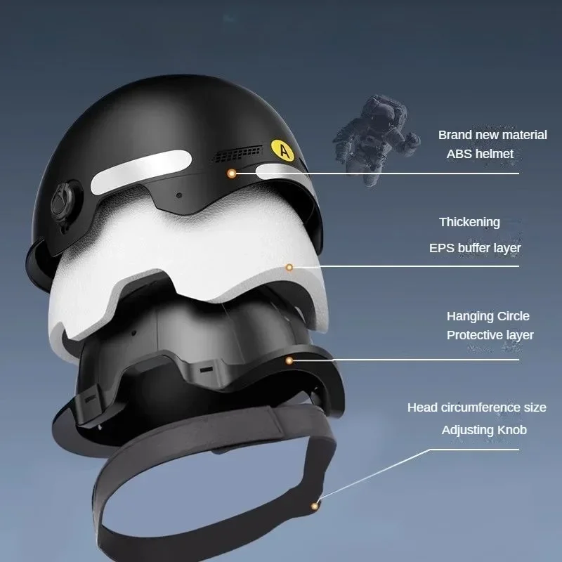 Unisex Safety Half Helmet with Goggles 3
