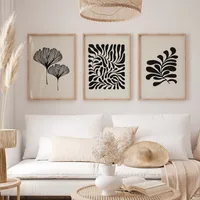 Minimalist Boho Matisse Style Botanical Leaves Art Poster Canvas Painting Wall Prints Picture for Living Room Home Decor Cuadros 2