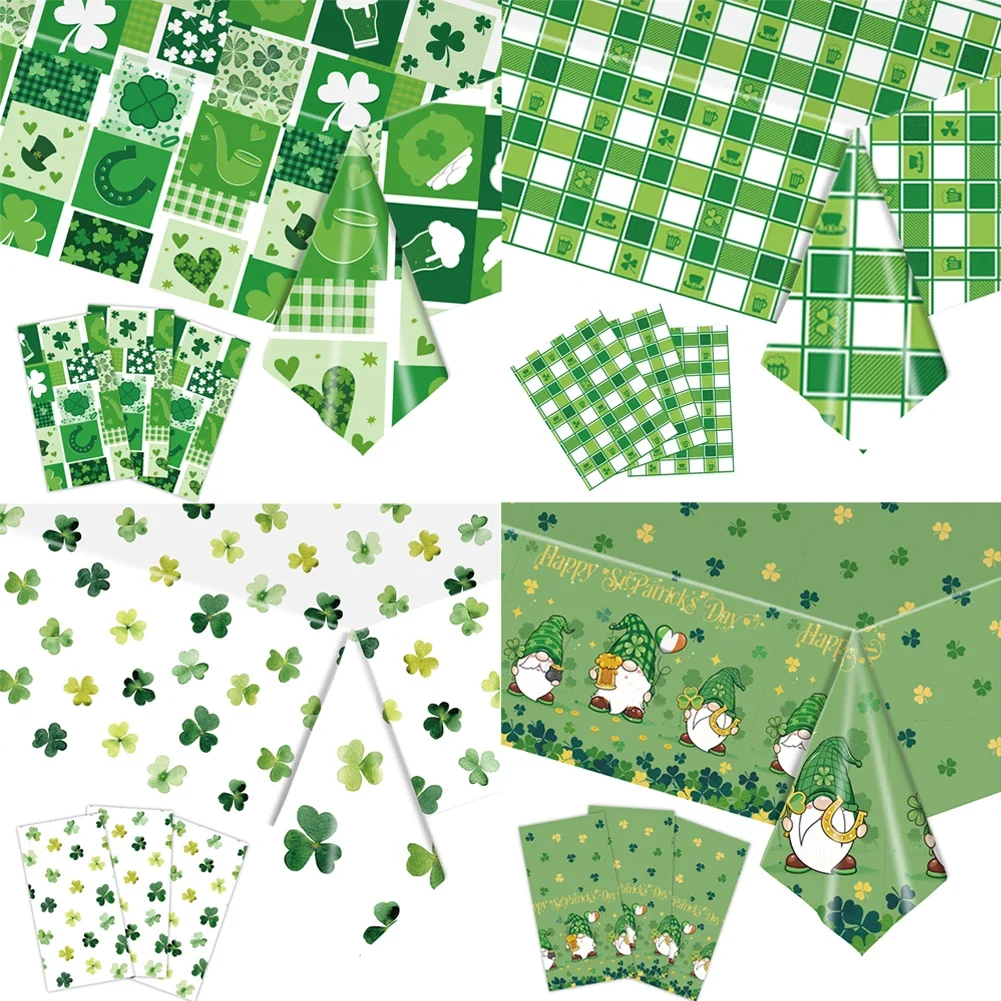 St. Pat'S Day Printed Tablecloth Birthday and St. Patrick’s Day Party Supplies Hot Products Popular Choice Fine Tablecloths