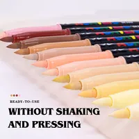 12/24 Colors Straight Liquid Soft Bush Markers Skin Tone Markers Pens,Nylon Soft head Acrylic Markers,Waterproof Pen Soft brush 2