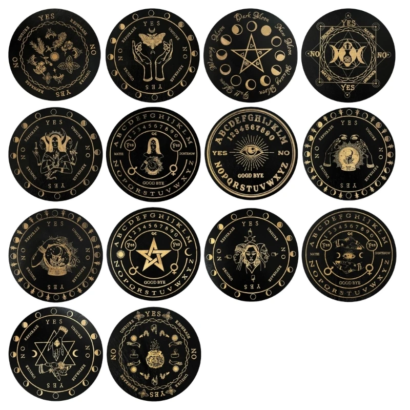 Star Pendulum Board Divination Dowsing Board Metaphysical Message Board Witchcraft Wooden Wiccan Decision Making Board wooden divination pendulum board laser engrave sun moon star altar supplies metaphysical meditation message board ornaments