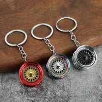 Creative Gear Head Keychain Speed Gearbox Keyring for Car Key Turbo Hub Brake Disc Pendant Shock Absorber Keys Holder Chain Ring 3