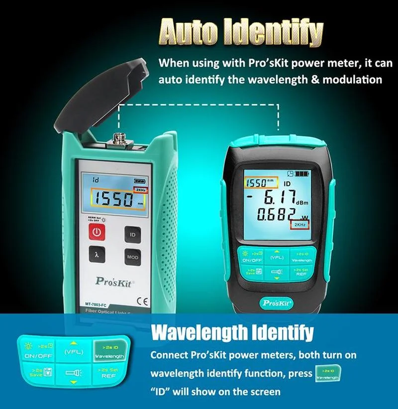 Proskit MT-7617 USB optical power meter professional grade mini 2-in-1 multifunctional network cable testing high-precision