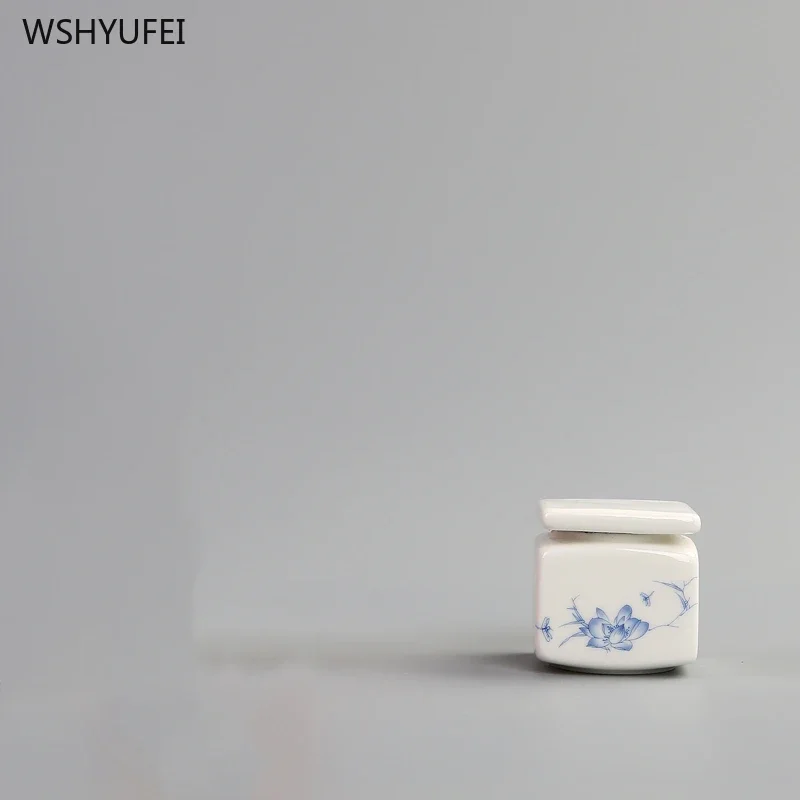 1Pcs White square travel portable tea seal with lid coffee bean candy biscuit collection storage tank kitchen storage supplies