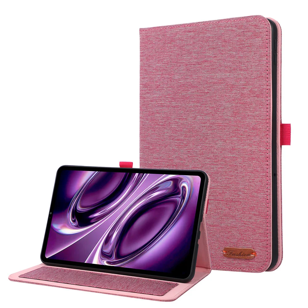 Enhanced Fabric Flip Cover with Strap and Kickstand - Shockproof Protective Shell