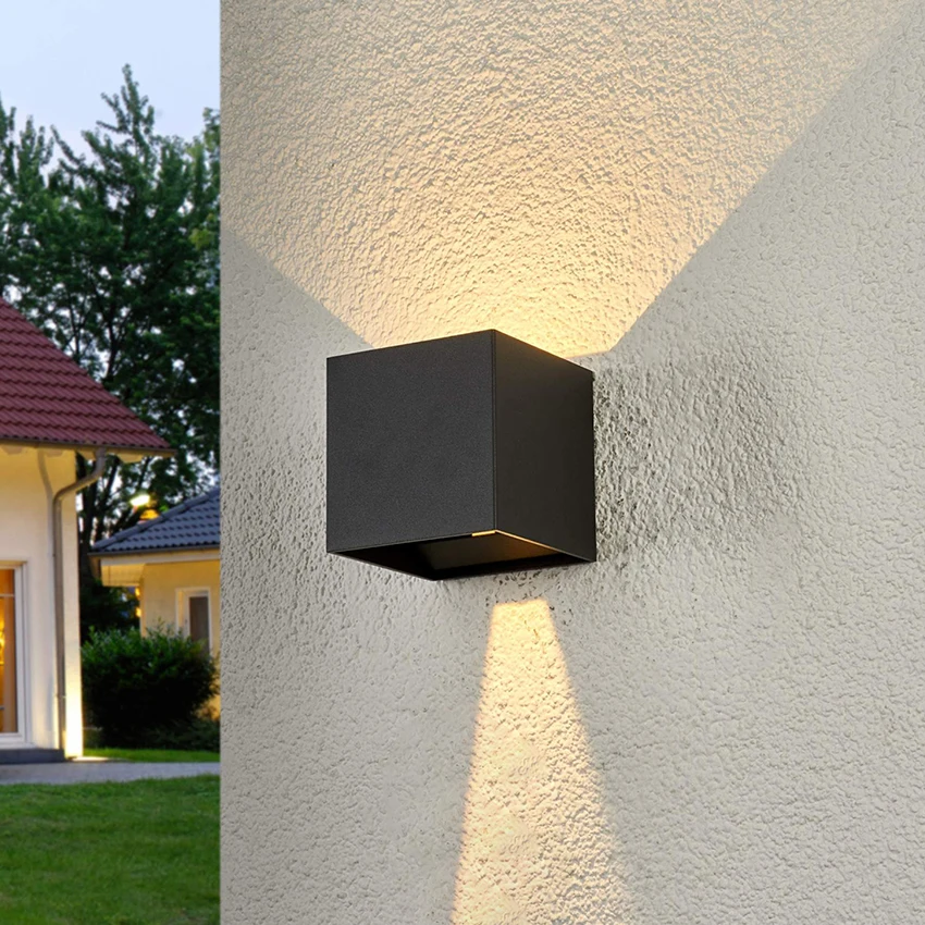 12W Outside Wall Sconce For Garden Porch Terrace Balcony Lighting Outdoor Waterproof Wall Lamps Up and Down Wall Lights YU06