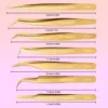 Eyelashes Tweezers Stainless Steel Superhard Tweezers High Precision Anti-static Tweezers For Eyelash Extensions Makeup Tools 6