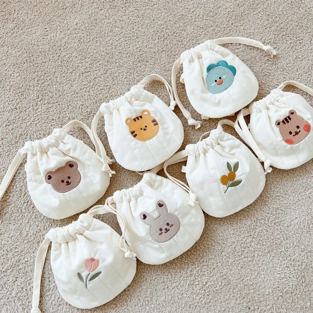 Children Girls Shoulder Bag Embroidery squirrel bear Messenger Bag Kids Keys Coin Purse Mini Handbag Bags Kids Gift 4