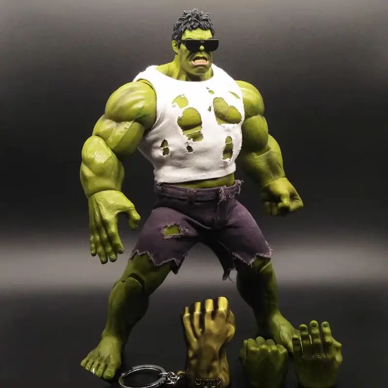 

Marvel Movie Peripheral Avengers Hulk Rhino Man Creative Cartoon Joint Movable Doll Hand-made Model Ornament Toy Collection Gift