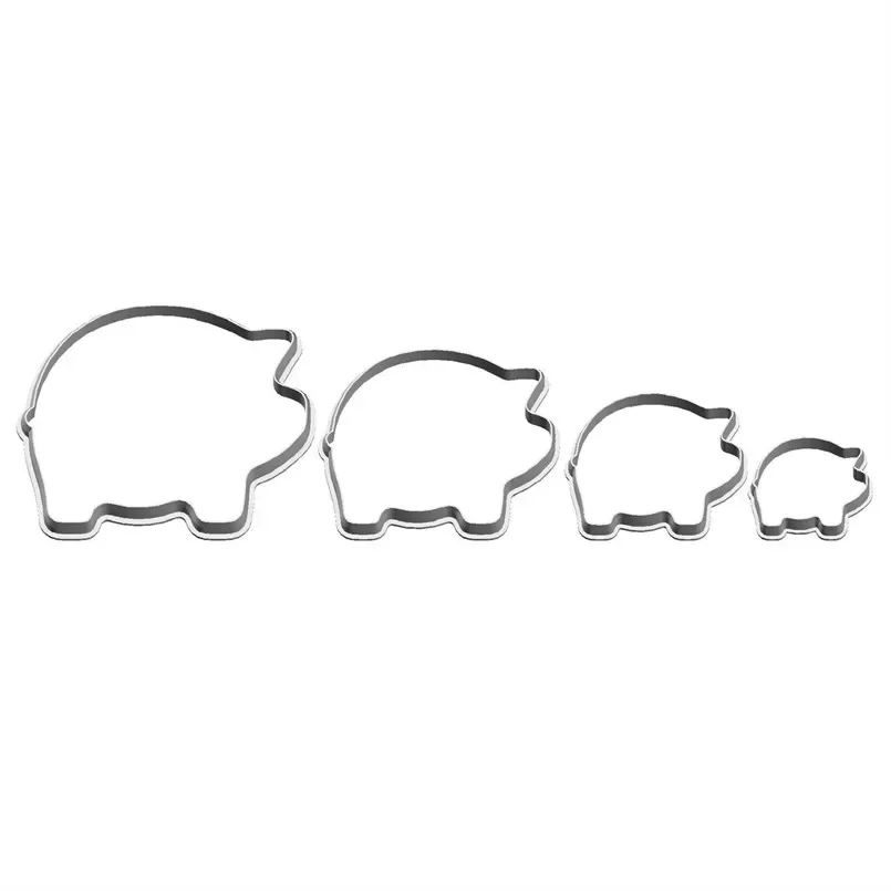 Various Pig Biscuit Mould Plastic Molds Cartoon Little Animal Shape Cake Cookie Decorating Fondant Cutters Tools