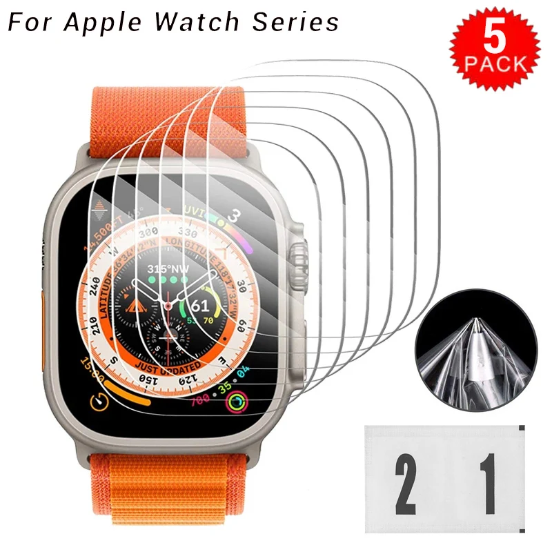 Per Apple Watch Ultra Smartwatch Soft Screen Protector Smart Watch Series 8 Tpu Pellicola Protettiva Non In Vetro Per Apple Watch S7 S6