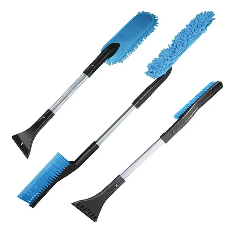 

Snow Removal Kit 3 In 1 Ice Scraper Brush Remover Portable Detachable Snow Plough Shovel For Car Camping And Backyard