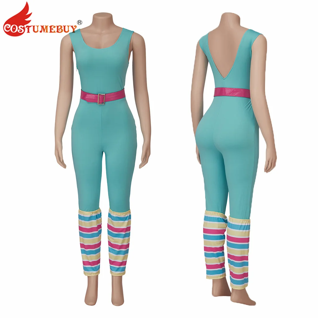 

Barbi Jumpsuit Rompers Women Outfits Halloween Carnival Party Cosplay Costume Sleeveless Bodysuit with Belt