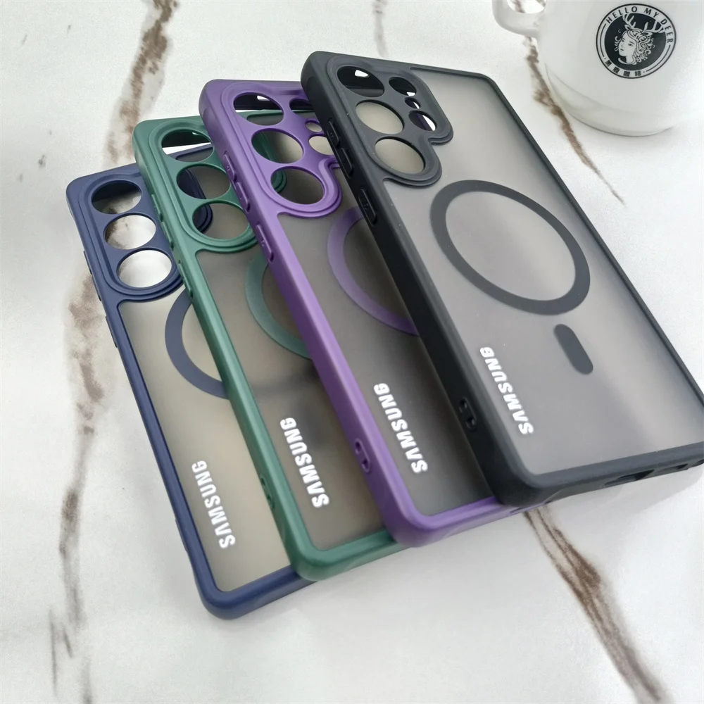 Matte Clear Magnetic Case with Translucent Lens Protective Cover