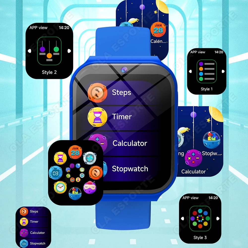 New Smart Watch Children HD Touch Screen Camera 18 Games Sleep Monitoring Alarm Clock Calculator smartwatch For Boy Girl Gifts