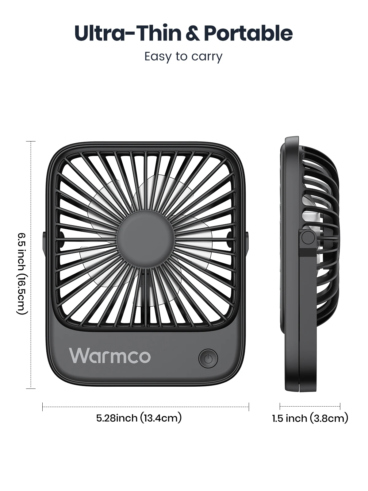 Mini Fan USB Desk Fan Portable Rechargeable 3 Speed Small Desktop Cooling Fan 18