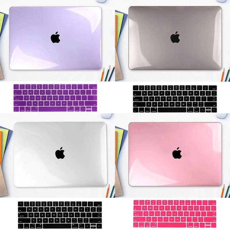 Estojo Rígido Transparente com Tampa do Teclado para Macbook 11 13 15 Chip m1 Air 13 m2 13.6 Pro 13.3 14 16 Touch Bar A2338 A2485 e A2681