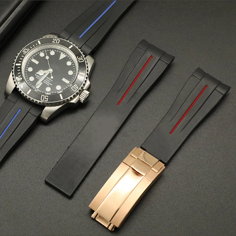 Ремешок для часов Rolex резиновый ремешок аксессуары SUBMARINER DAYTONA GMT яхта-Master