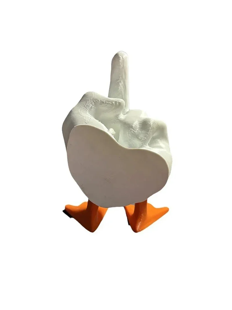 미들 핑거 오리 오리, 재미있는 선물, 유머러스한 미들 핑거 오리 조각 장식, 현실적인 미들 핑거 장난감 