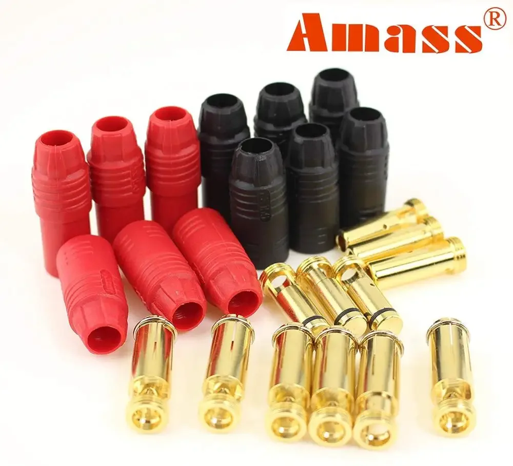 Set 3x alta corrente AS150 anti flash 7 mm spina femmina spina