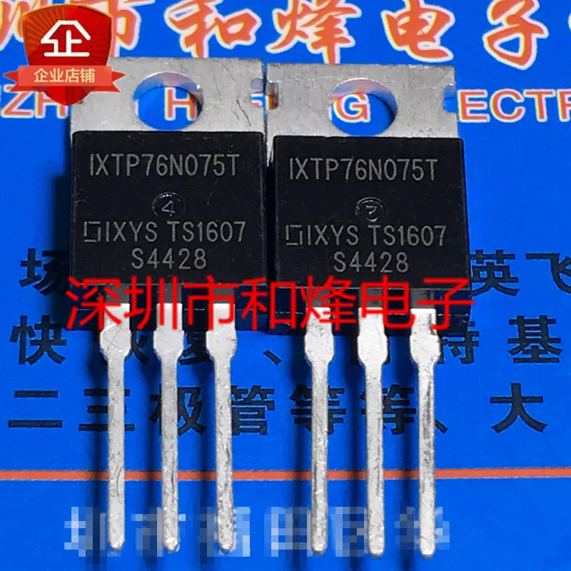 

5 шт.-10 шт. IXTP76N075T TO-220 75V 76A на складе, новый и оригинальный