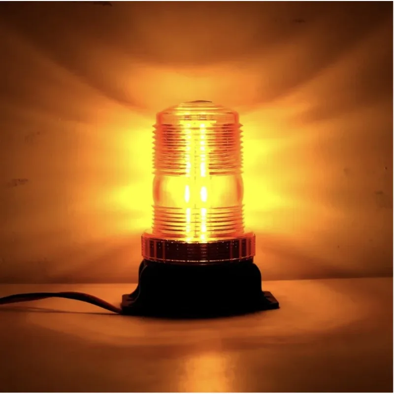 360&deg; Warning Flashing Lights LED Amber Strobe Beacon Light 12-80V Vehicle Roof Safety Flash Emergency Lamp for Truck Cars Bus