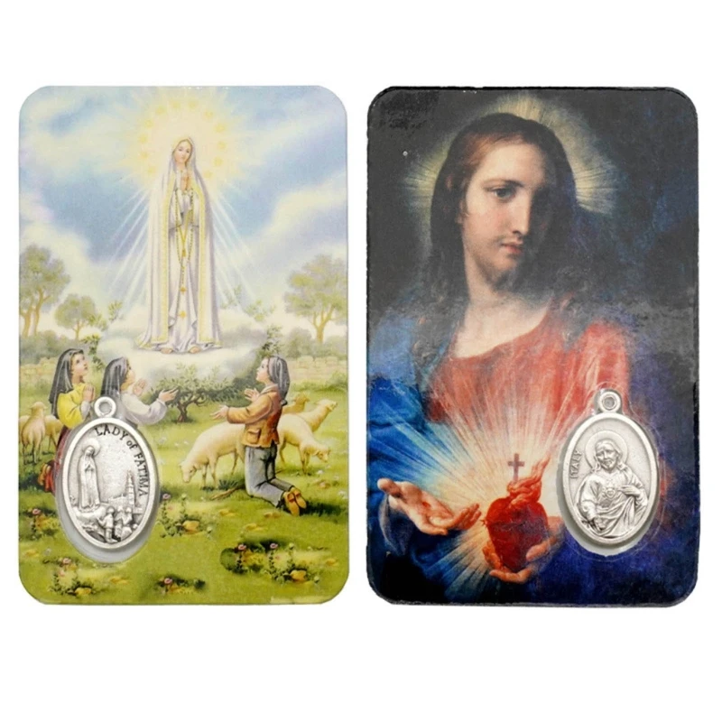 Christian Character Card Double Side Italian Culture Cards Figures Prayer Card Educational Italian Personality Cards B03E