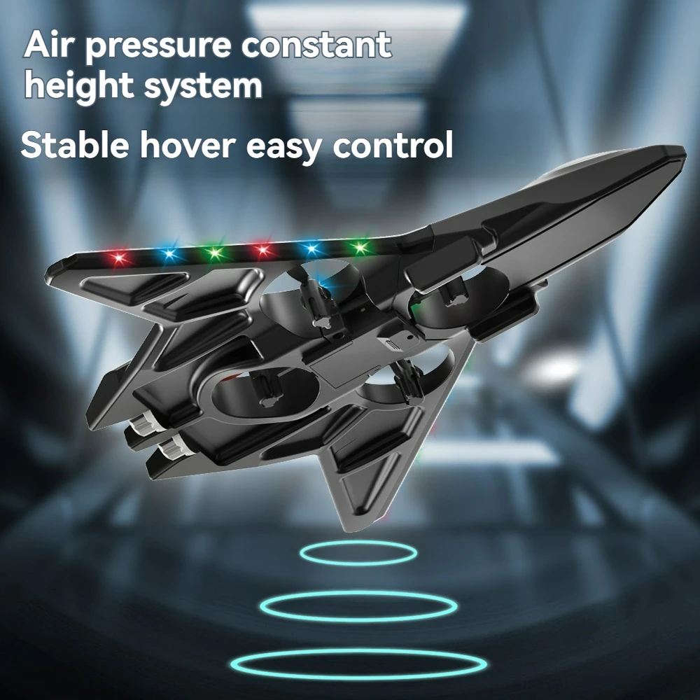 Détail du cockpit de l'avion de combat RC télécommandé 2.4G, structure en mousse EPP bleu et gris.