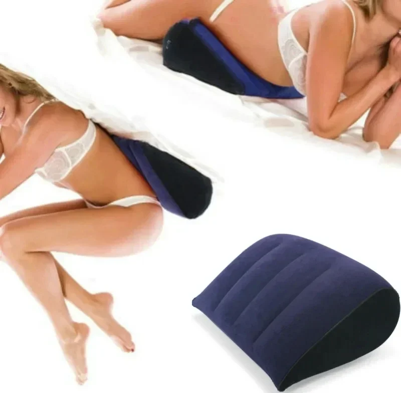 Inflatable Travel Multifunctional Body Pillow Lumbar Yoga Pillow Travel Positions Support Air Cushion Triangular Pillow 3