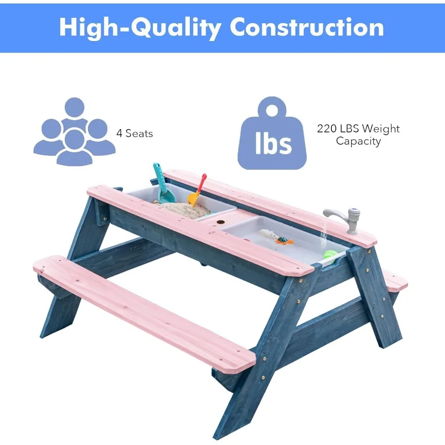Kids 3-in-1 Sand & Water Table 5
