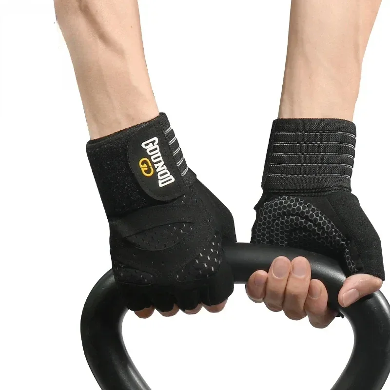 Weightlifting Gloves Extended Sports Breathable And Wear-resistant Half-finger Gloves Barbell Equipment Iron Lifting