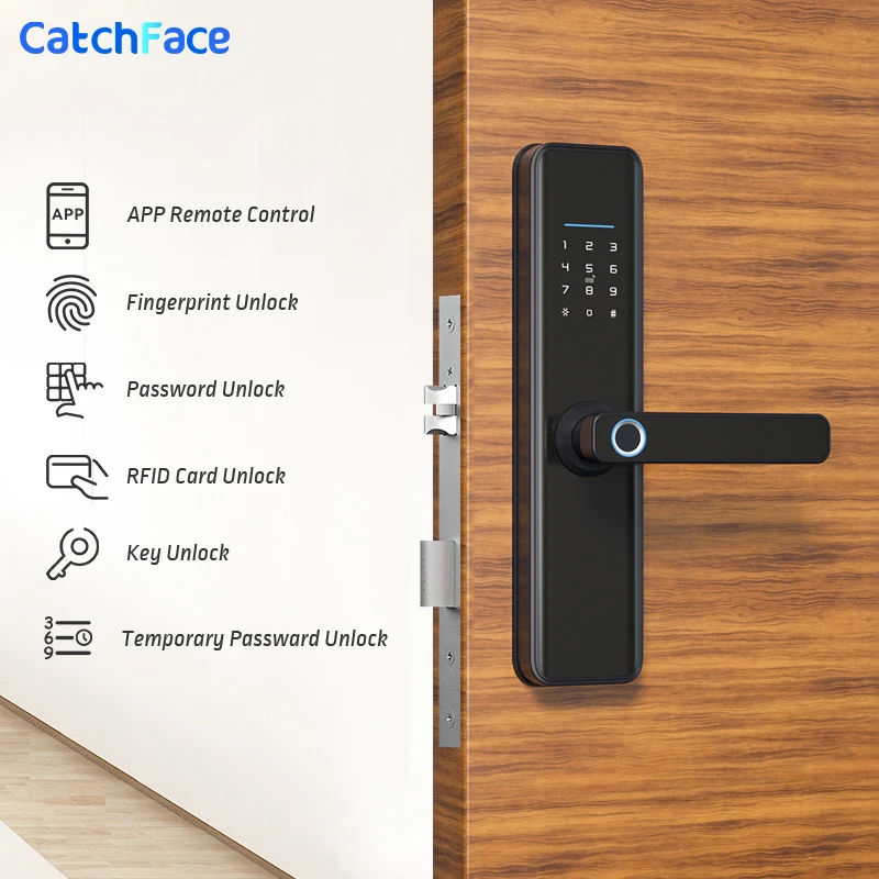 TTLock Fingerprint Smart Door Lock Safe Digital Electronic Lock With Bluetooth A