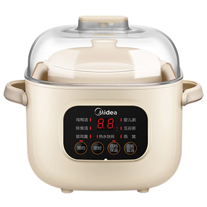 

Midea 0.8L Ceramic Electric Slow Stewer Household Multi Baby Food Porridge Dessert Cooker Stewing Cooking Pot Electric Soup Pot