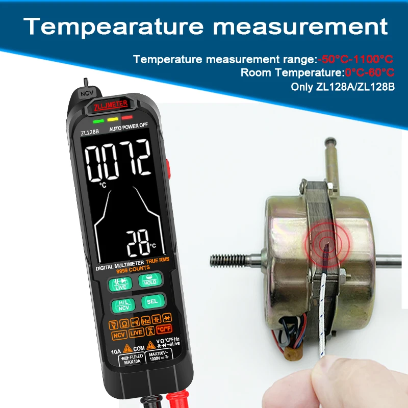 Smart Multimeter Digital Mini Automotive Profesional Tester True RMS NCV AC DC Voltage Tester Portable Electric Meter