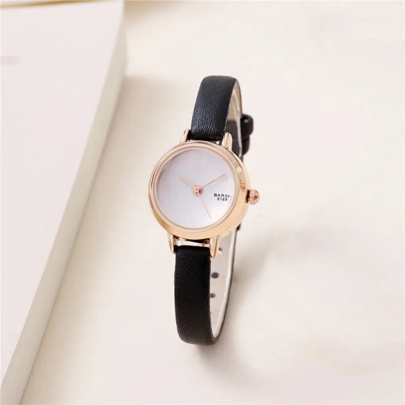 

2023New Fashion Slim Fit Leather Women Quartz Leisure Watch Fashionable Korean Retro Simple Waterproof Small Exquisite Girl Gift