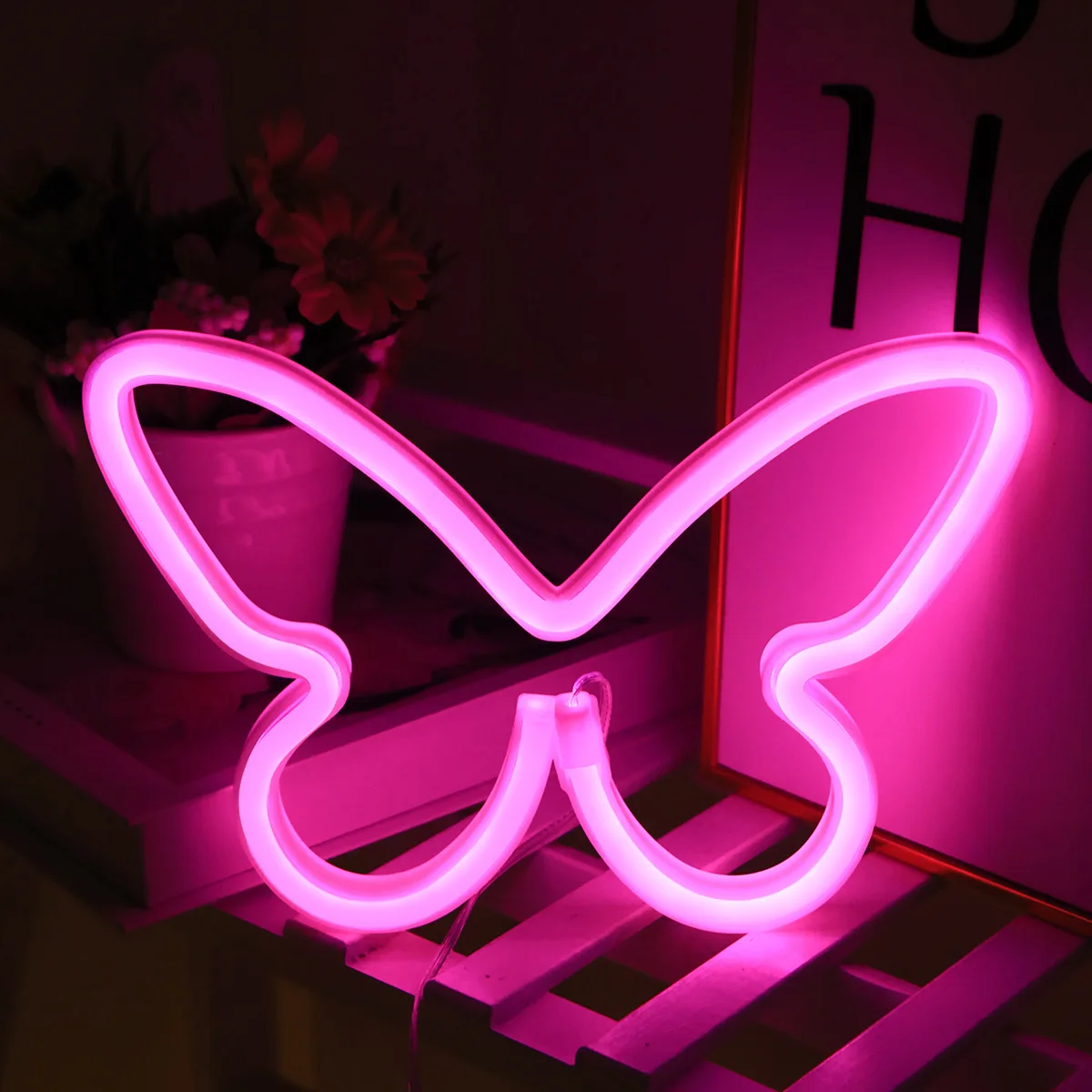 Cute Butterfly Neon LED Light, Aesthetic Glow Room Decor