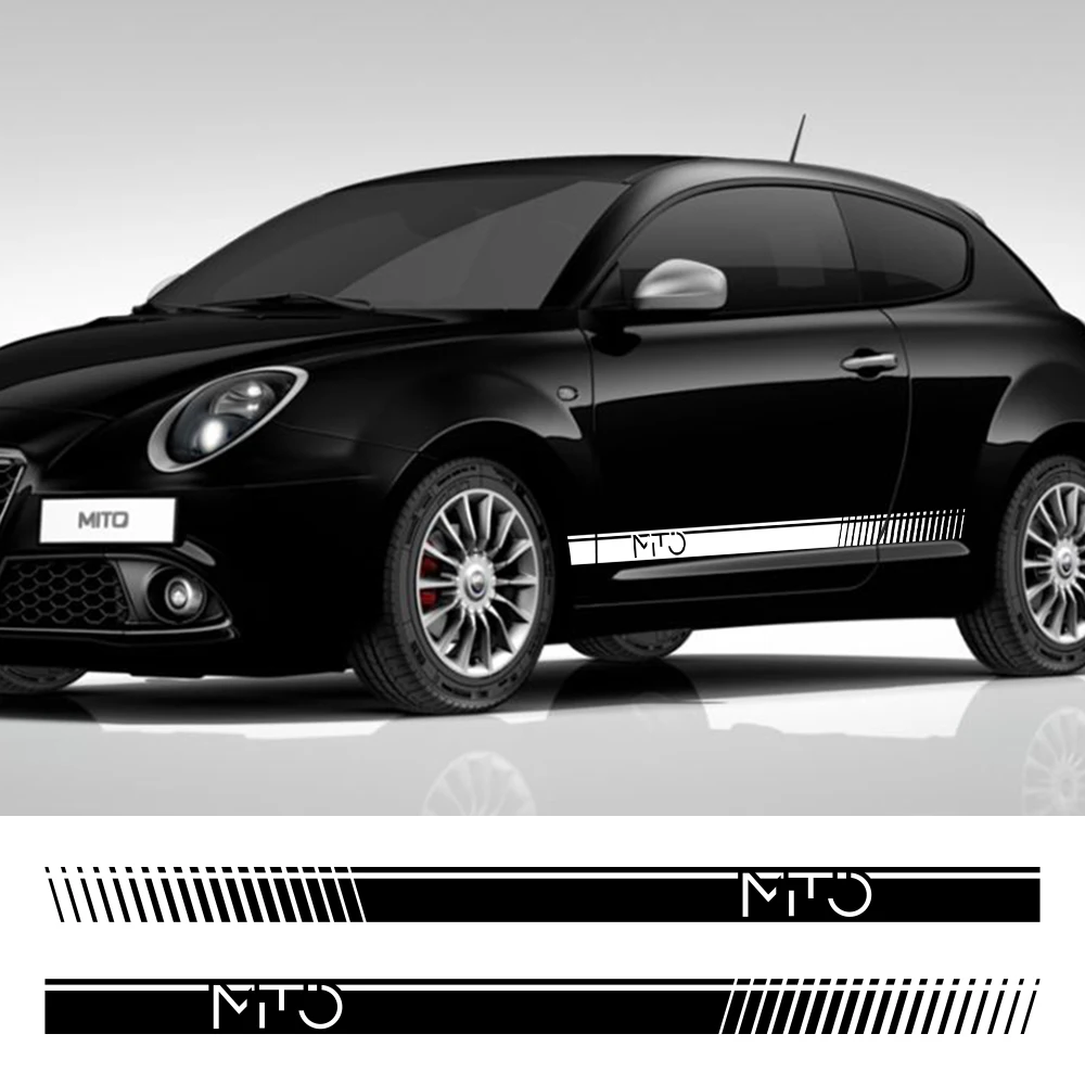 Car Door Side Sport Style Stickers For Alfa Romeo Mito Vinyl Film