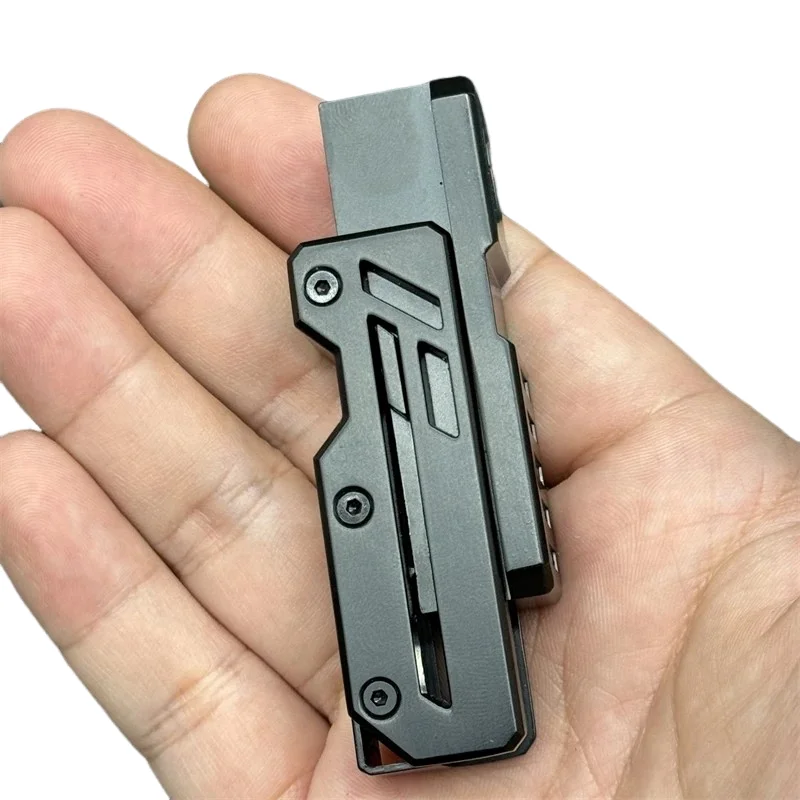 M EDC Push pull slider Fidget Decompression Push Card Metal Magnetic Stress Relief Multi playability Portable Fingertip Toy Gift