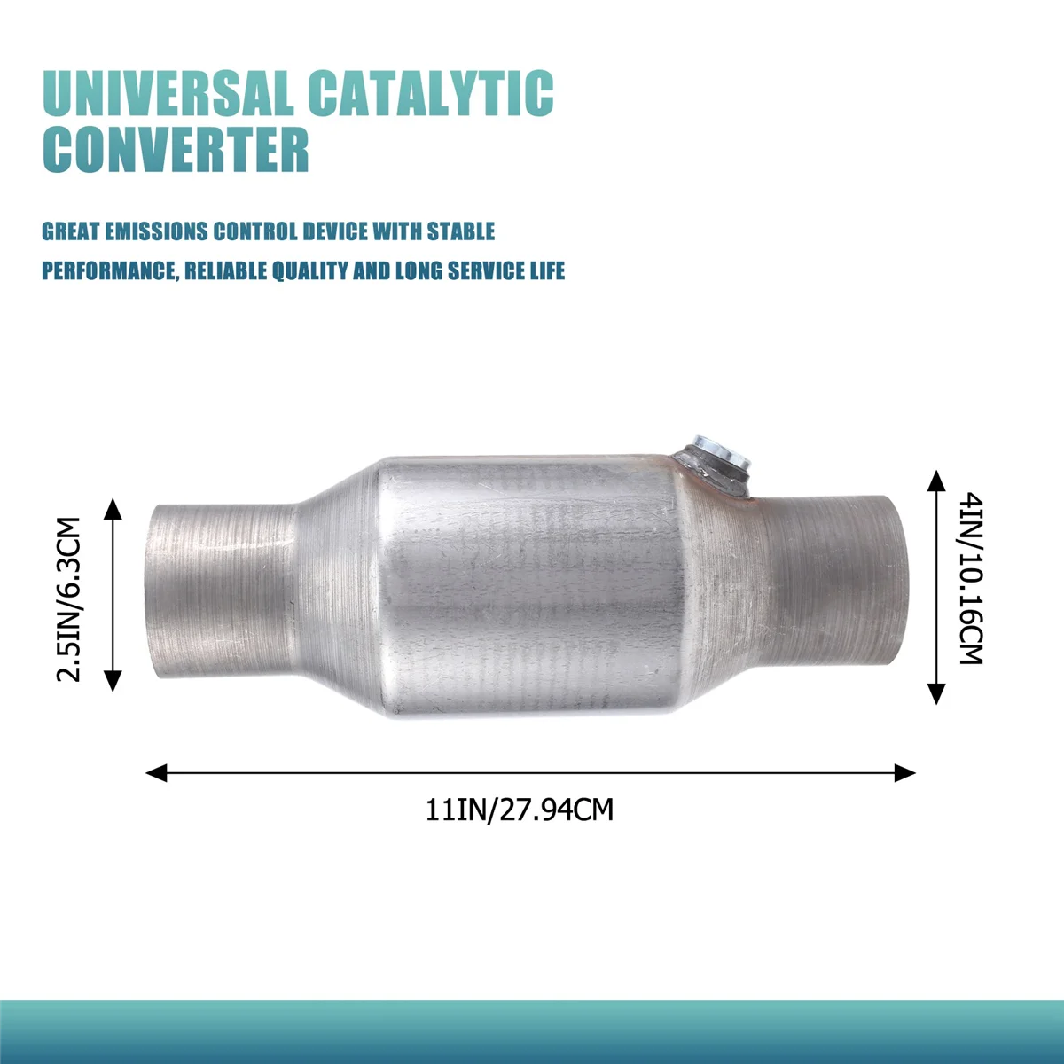 Catalytic converter 2.5inch Spun Universal Catalytic Converter High Flow Stainless Steel 425250 Exhaust Catalytic Converter 1Pcs