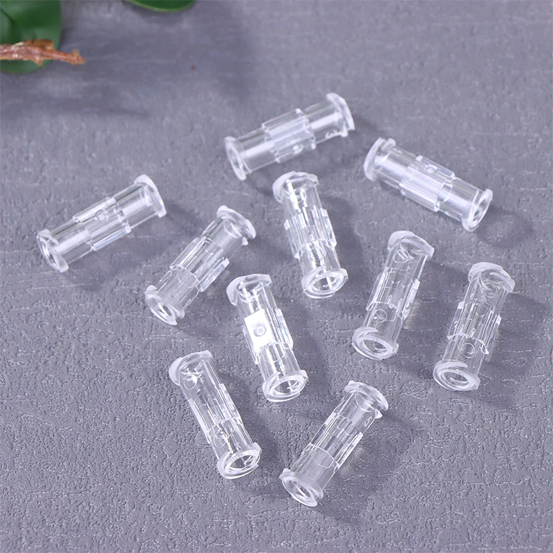 10PCS Leak-Proof Double Helix Luer Lock Adapter Medical Sterile Syringe Connector Transparent Plastic for Veterinary Use