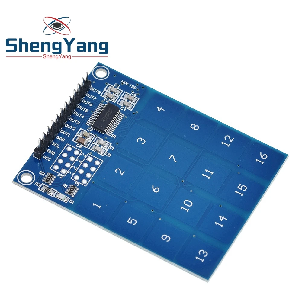 1/2/5 Stück TTP229 16-Kanal TZT Digitaler Kapazitiver Schalter Berührungssensor-Modul für Arduino