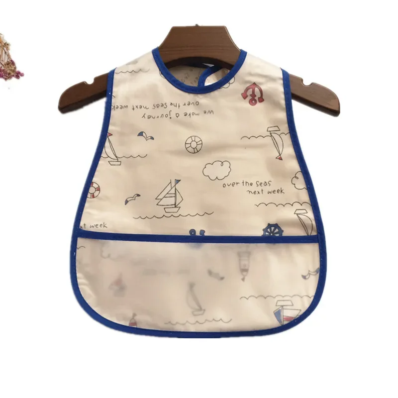 Baby Cute Cartoon Animal Waterproof Feeding Bibs with Adjustable Pocket for Children Boys Girls Apron Kids Burp Cloths Stuff