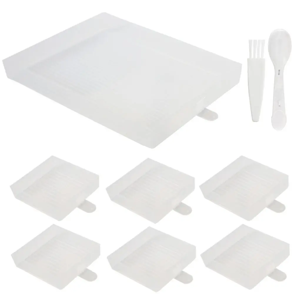 Description Picture 5 of item6 Grid Palette Diamond Painting Tray Large Capacity Drill Plate Diamond Painting Pen Nail Art Beading Plates Cross Stitch Tools