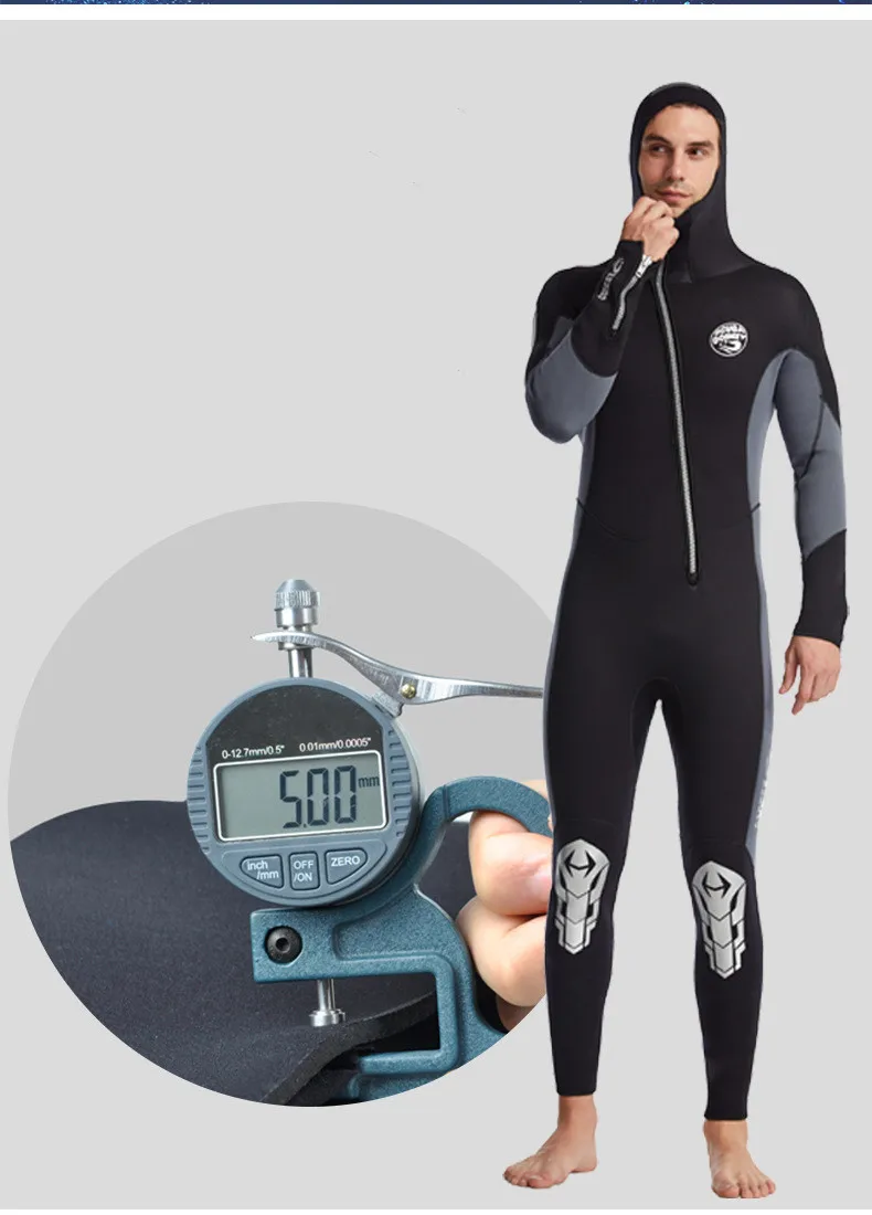 5mm Neoprene Wetsuit for Men Women Diving Fishing Hunting Suit Scuba  Snorkeling 