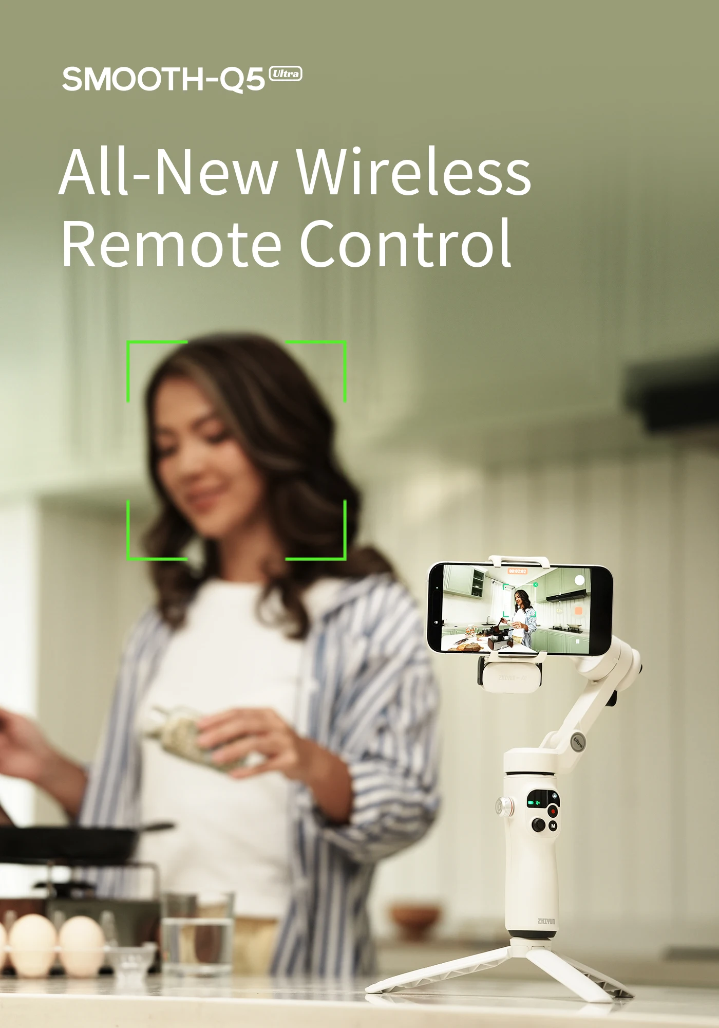 SMOOTH Q5 Ultra All-Round AI Tracking Smartphone Gimbal For Photography,With Tri