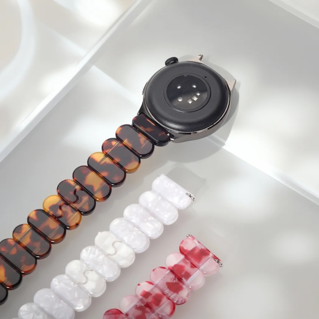 Resin Beaded Elastic Bracelet Band for Smartwatches (40mm/44mm)